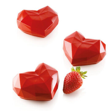 Stampo in silicone per dolci amorini origami misure 74x84 h 35 mm 6pz