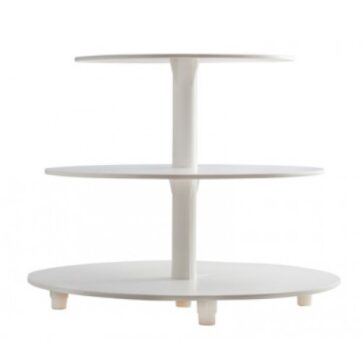 Alzatina in plastica bianco componibile da 3 piani