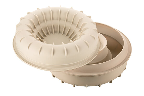 Stampo in silicone per torta Arena con effetto tridimensionale dimensioni Ø 220 h 70 mm Volume: 1700 ml;