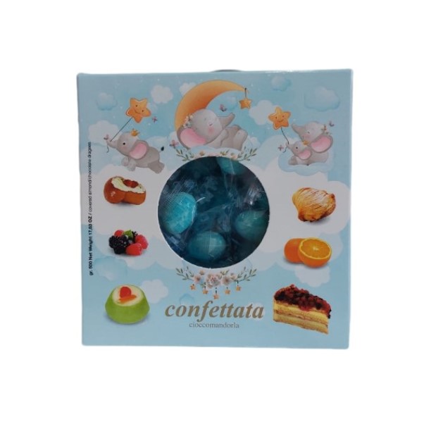 Box Confettata Ciocomandorla Celeste - Gusti Misti - 500gr - Cake Love