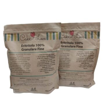 Confezione Apri e chiudi di eritritolo granulare da 1 kg x 2 pz