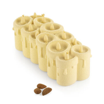 Stampo in silicone per torta Buche Lumiere con bordi smussati dimensioni 219mm x 89mm x h75mm