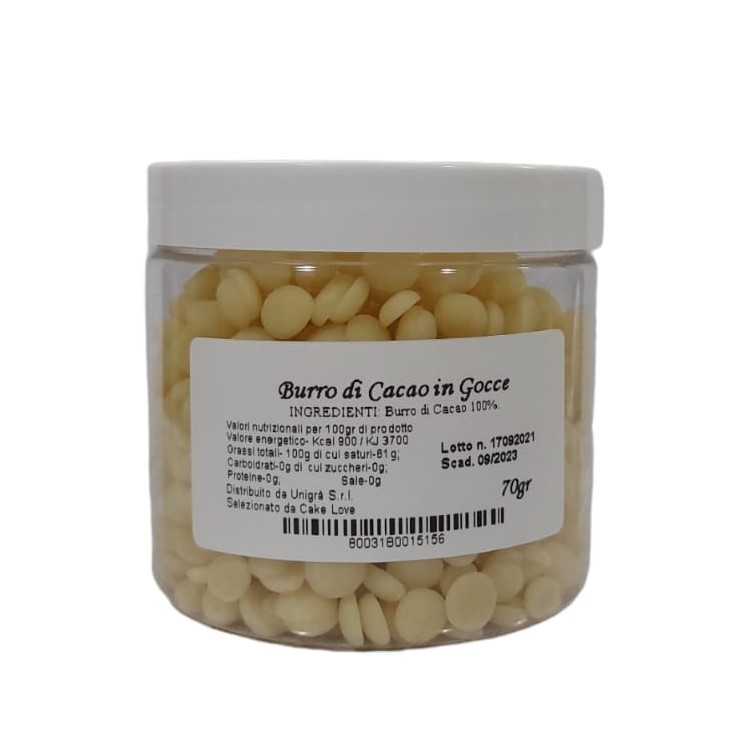 Burro Di Cacao 100% In Gocce Puro 70GR