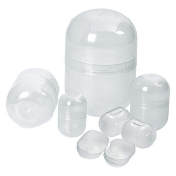 Bussolotti in plastica per contenere regali da mettere nelle Uova di Pasqua