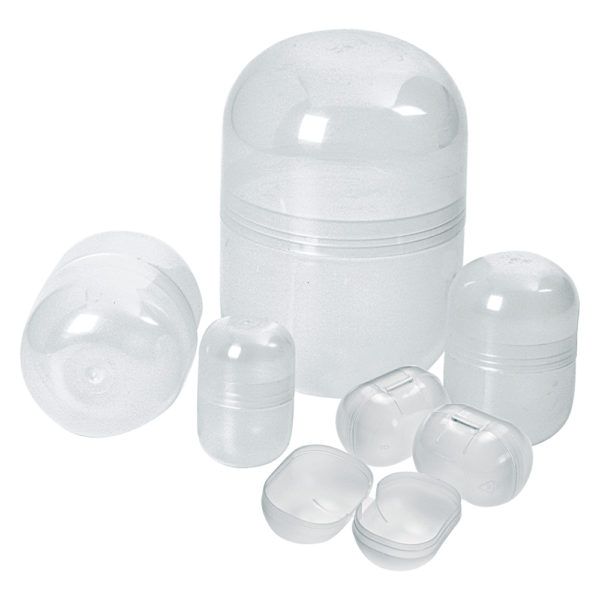 Bussolotti in plastica per contenere regali da mettere nelle Uova di Pasqua