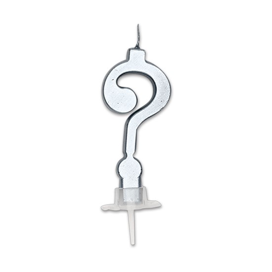 Candela punto interrogativo 7 cm