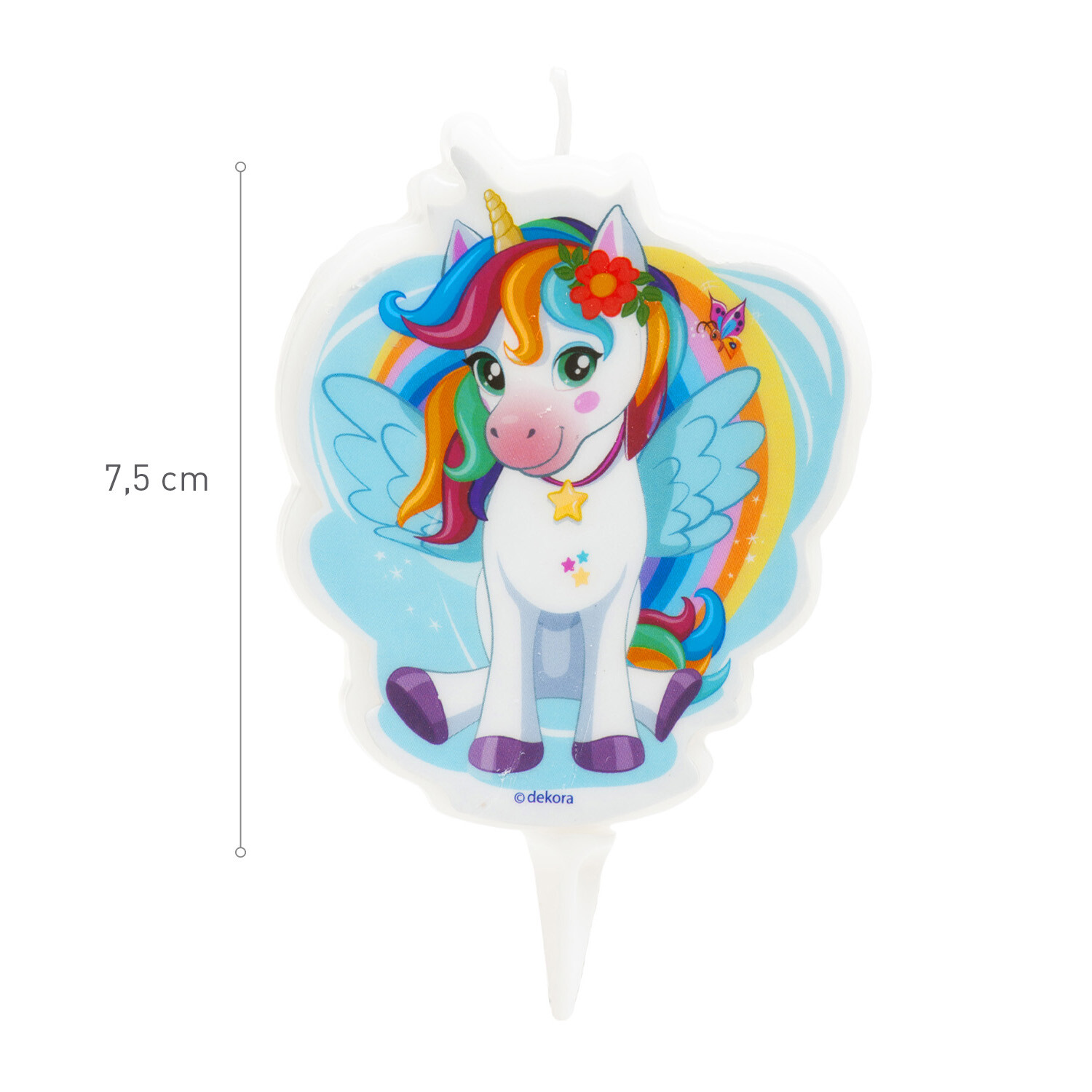 Candela 2D Per Torte Cartoni Animati - Unicorno - immagine 3
