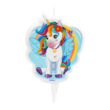 Candela 2D Per Torte Cartoni Animati - Unicorno