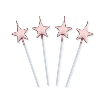 Confezione di candeline a forma di stella da 13 cm 4pz