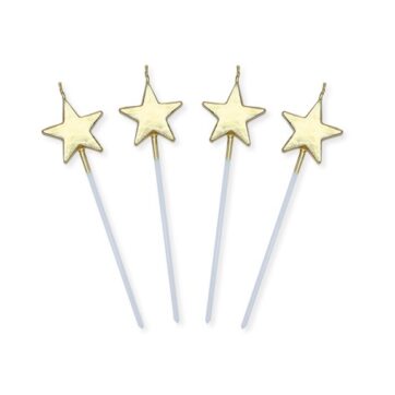 Confezione di candeline a forma di stella da 13 cm 4pz