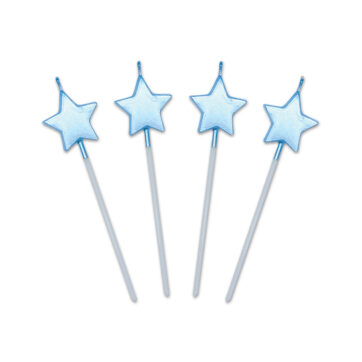 Confezione di candeline a forma di stella da 13 cm 4pz