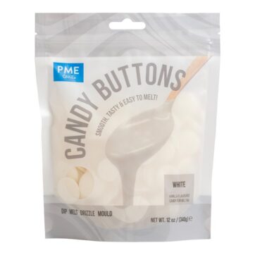 Candy Buttons - Cioccolato Colorato - Bianco 340Gr