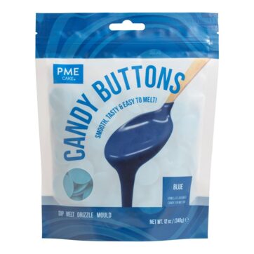 Candy Buttons - Cioccolato Colorato - Blu 340Gr