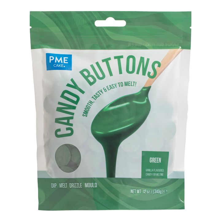 Candy Buttons - Cioccolato Colorato - Verde 340Gr
