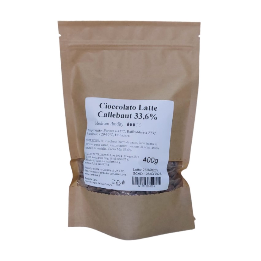 Cioccolato Latte 33,6% Callebaut Callets 400gr - 1Kg - immagine 3