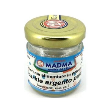 Colorante Alimentare Argento Puro In Polvere Da 8 Gr Madma