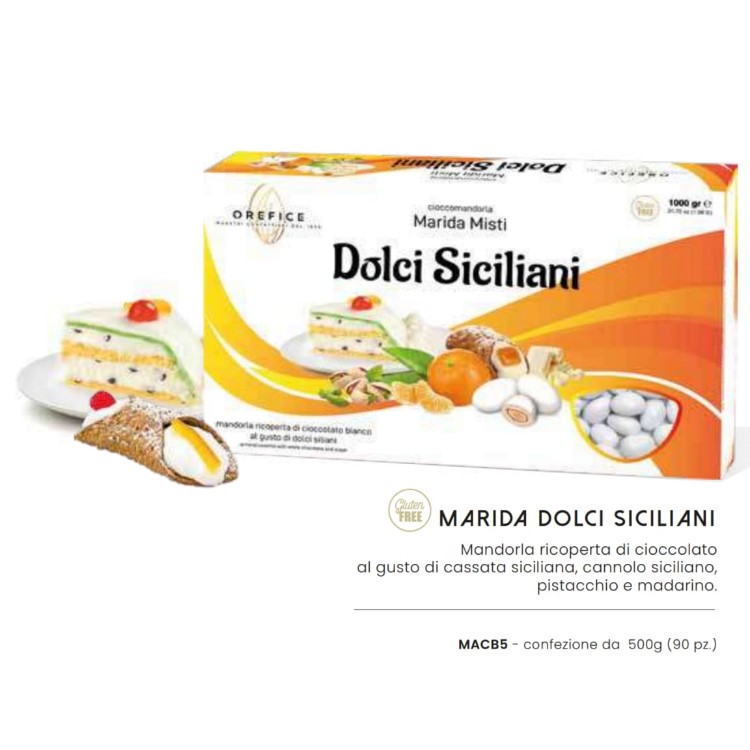 Confetti Marida Confettata Dolci Siciliani - Bianco 500gr - Cake Love