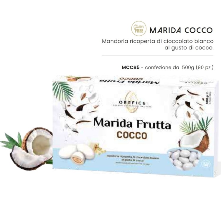 Confezione di Confetti Marida, Mandorla e cioccolato, a gusto da 500gr