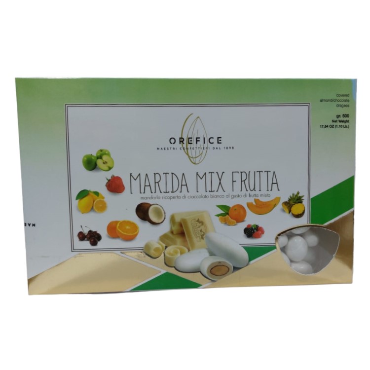 Confetti Marida Confettata Mix Frutta - Bianco 500gr - Cake Love