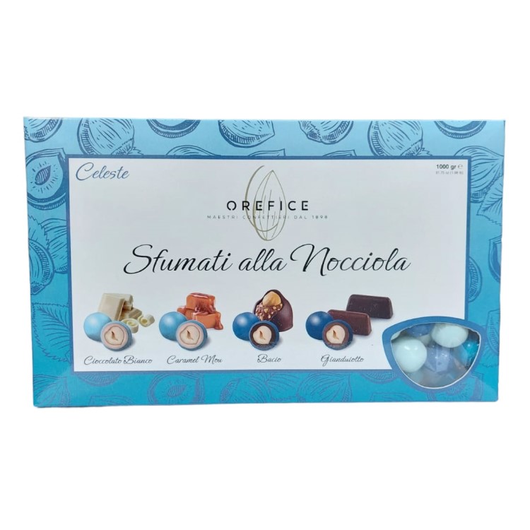 Confetti Nocciola Sfumati Celeste 1 kg