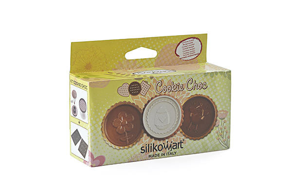 Set Taglia biscotto e tappetino in silicone per cioccolato tema Pasqua realizza 6 biscotti tondi da ร 6,8 h 0,5 cm