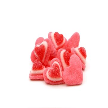 Caramelle Gommose Cuori Rosa Tricolore Zuccherati - Fini - 1 kg