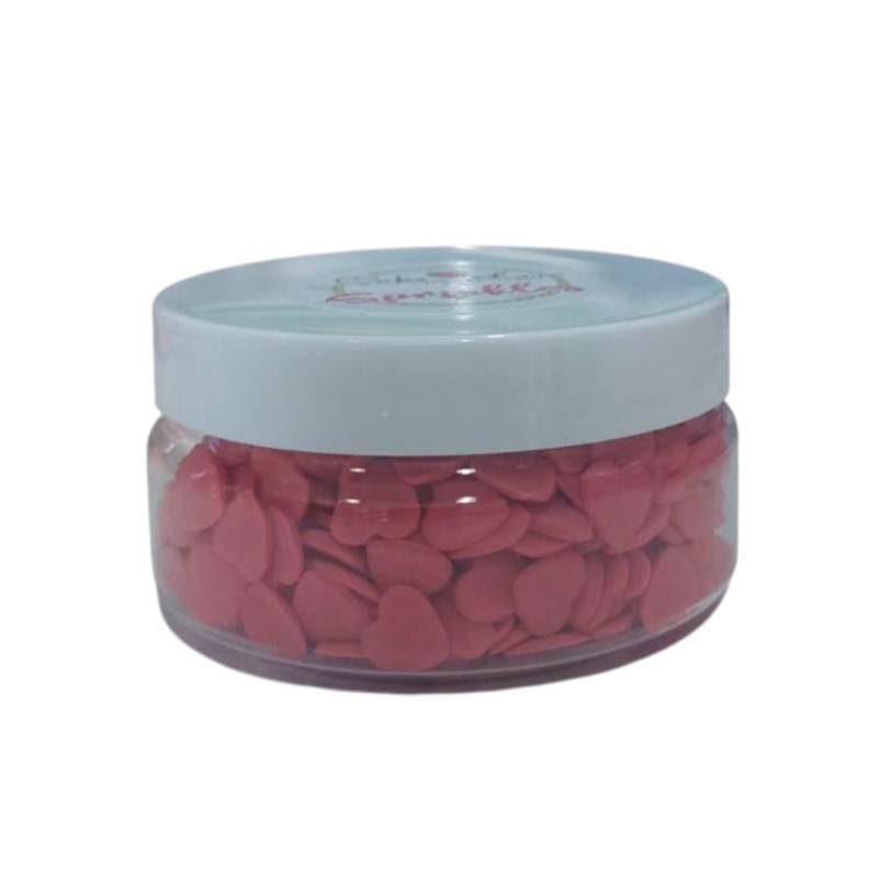 Red Heart - Cuoricini Di Zucchero Rosso Per Decorare Torte 70Gr