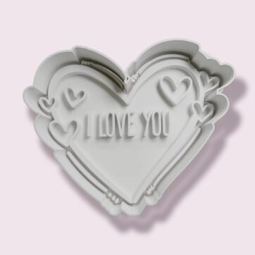 Tagliapasta a forma di cuore con scritta I love you dimensioni 8x8