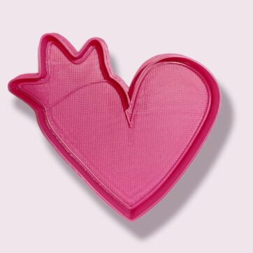Tagliapasta a forma di cuore con corona dimensioni 8x8