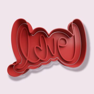 Tagliapasta a forma di scritta love dimensioni 8x6,5 cm