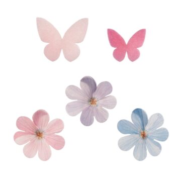 Decorazioni In Ostia Fiori E Farfalle Mix