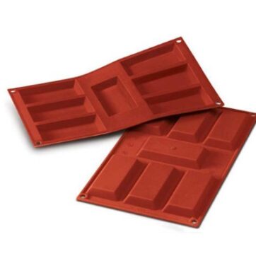 Stampo per dolci in silicone Rettangolo Dimensione: : Ø 95 x 45 h 12 mm 7pz