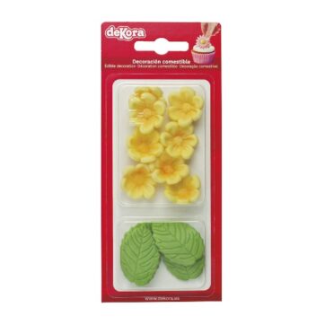 Confezione di fiori e foglie da 12 pz