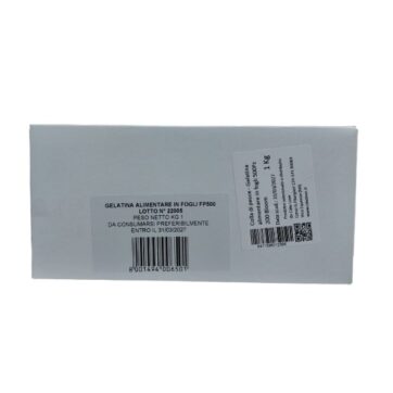 Confezione di fogli di gelatina alimentare da 200bloom da 1 kg