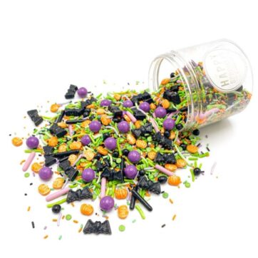 Confezione di Happy Sprinkles Halloween con pipistrelli e zucche da 90gr