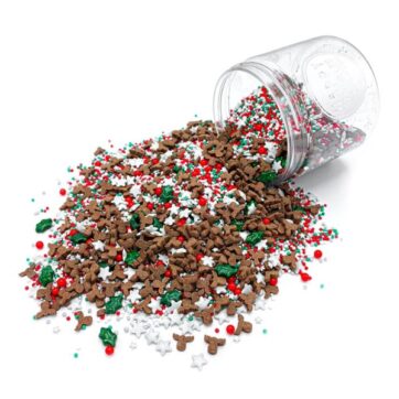 Confezione di Happy Sprinkles Natale con alce e alberelli da 90gr