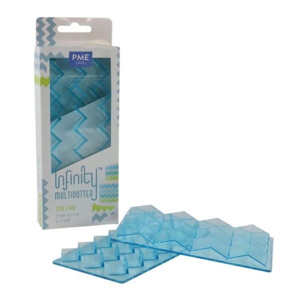 Set 2 pz di tagliapasta infinito motivo Zig zag