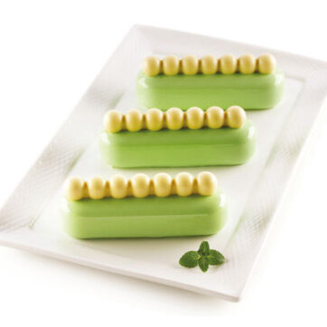 Set 2 stampi silicone Kit Chic Eclair Dimensioni 6 cavità da130X38 H 46 MM