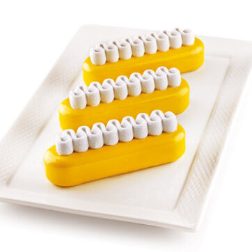 Set 2 stampi silicone Kit Pop Eclair Dimensioni 6 cavità da130X38 H 40 MM