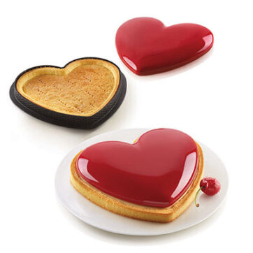 Stampo in silicone per dolci Kit Tarte Mon Amour -Set Anello Cuore+Stampo In Silicone รธ220 MM