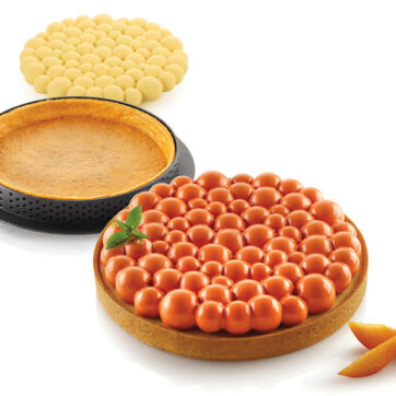 Stampo per dolci microforato Kit Tarte Ring Bubble ø190 MM-Set Stampo In Silicone ø170 MM+ANELLO