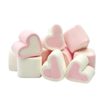 Marshmallow Cuori Mix Bianco-Rosa Bulgari 180Gr