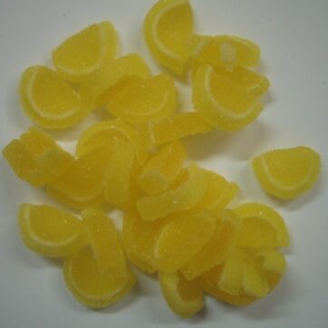 Mezzelune limone – Gelatine zuccherate Confezione di gelatine di limone a mezzaluna da 100gr