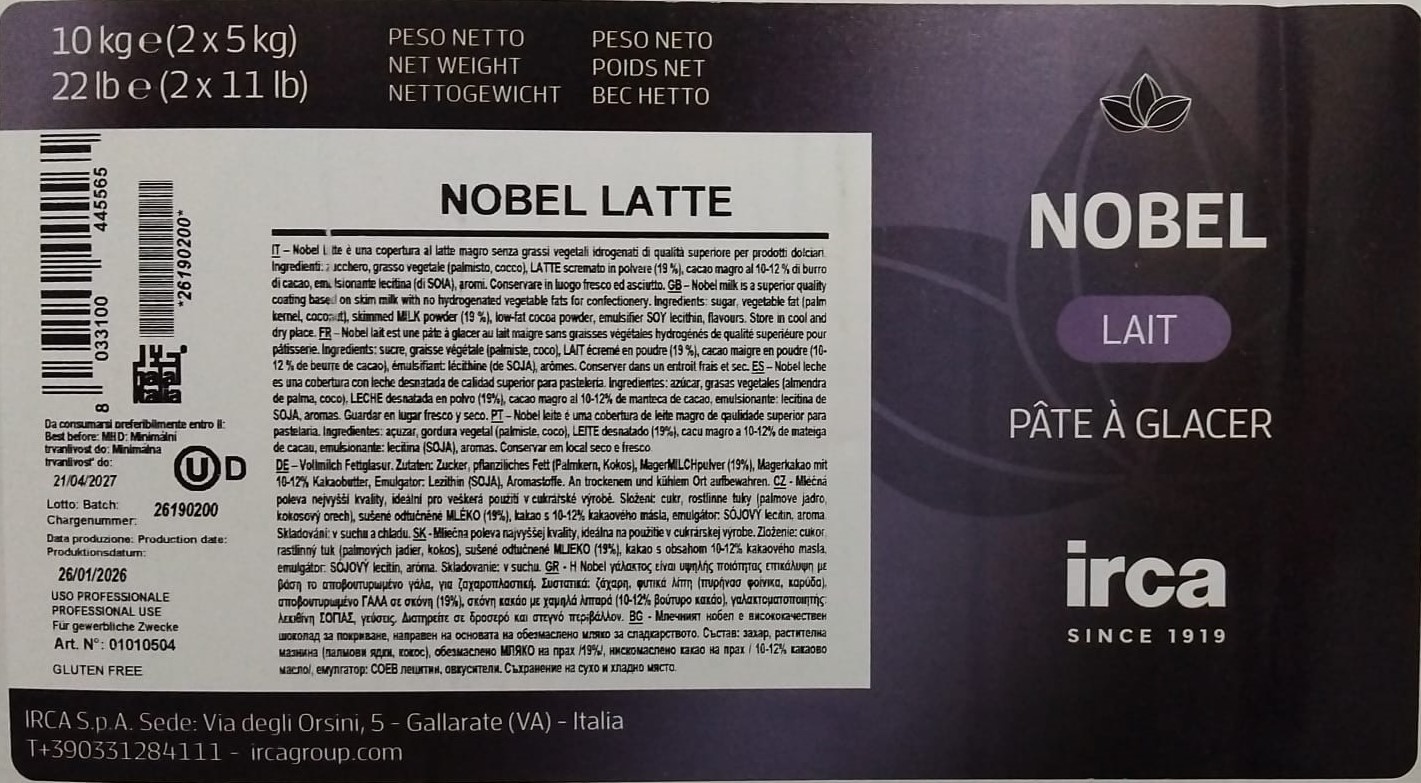 Surrogato Cioccolato Copertura Irca Nobel Latte - immagine 3
