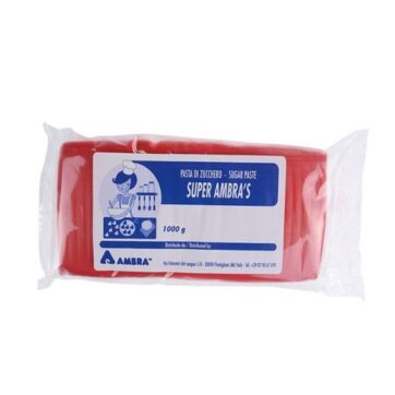 Pasta Di Zucchero Ambra's Super 1KG Rosso-Senza E171
