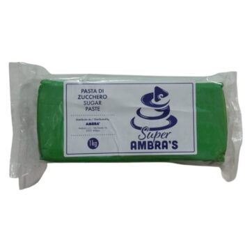 Pasta Di Zucchero Ambra's Super 1KG Verde-Senza E171
