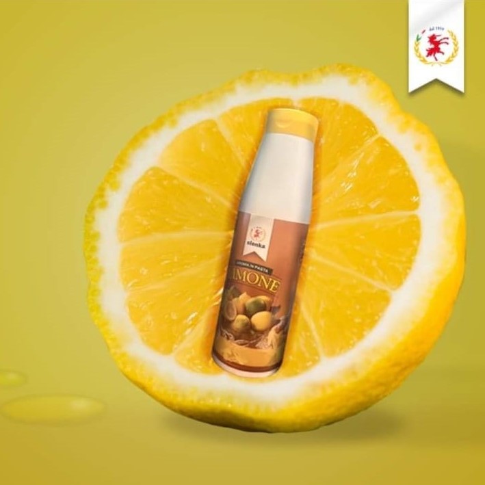 Barattolo di pasta per dolci da 1kg,gusto limone.