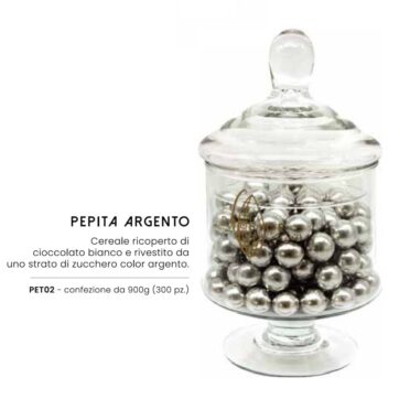 Confetti Argento con cuore di biscotto e cioccolato confezione da 900gr