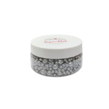 Perline Di Zucchero Metal Argento Mix -120gr-Senza E171