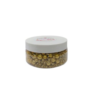 Perline Di Zucchero Metal Oro Mix -120gr-Senza E171